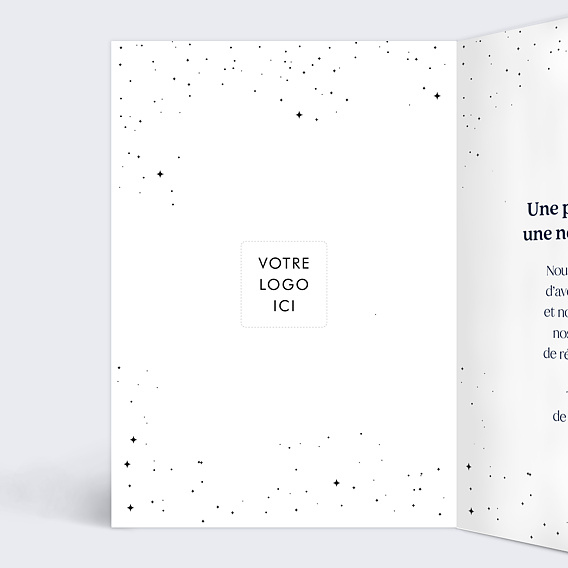 Carte de vœux entreprise Pluie de succès Intérieur Gauche