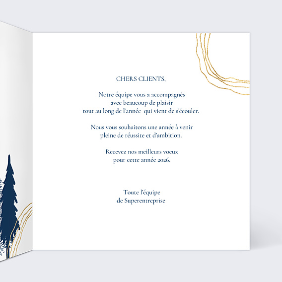 Carte de Voeux Entreprise Sapin Pointillisme