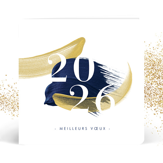 Carte de vœux entreprise Peinture éclatante Recto