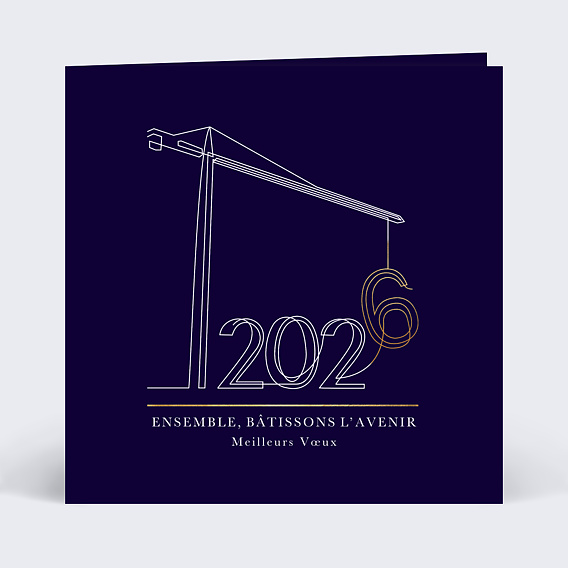 Carte de vœux entreprise Travaux modernes Recto