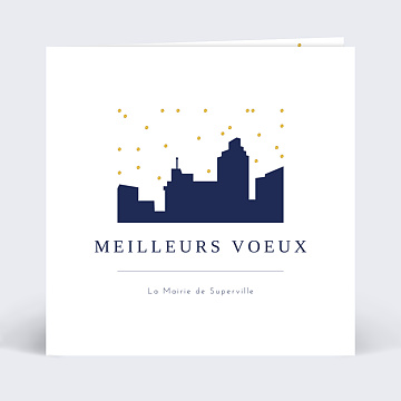 Carte de voeux virtuelle entreprise 2022 Skyline Ville