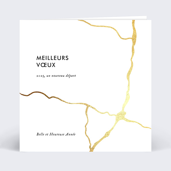 Carte de vœux entreprise Kintsugi
