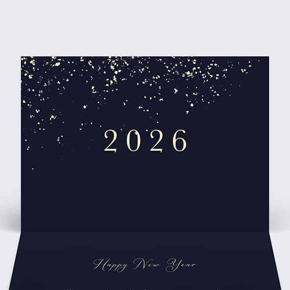 Carte de vœux entreprise Calendrier Bulles Fraîches Intérieur Gauche