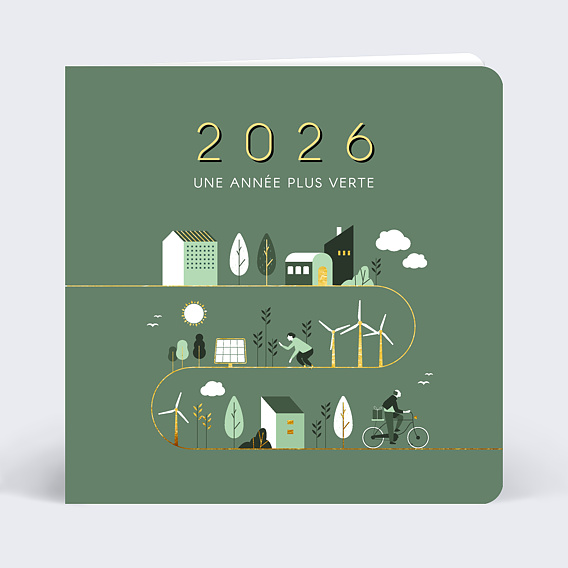 Carte de vœux entreprise Année plus Verte Après 3
