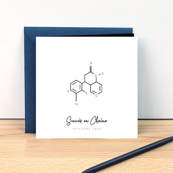 Carte de vœux entreprise Molécule Après 3