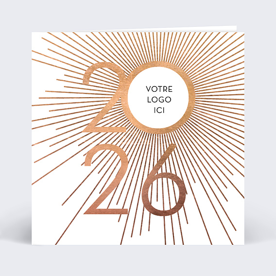 Carte de vœux entreprise Logo avec graines Recto