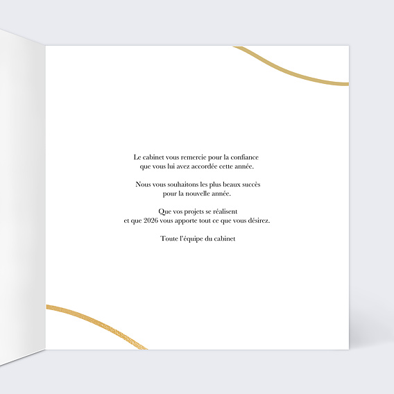 Carte de vœux entreprise Notaire Intérieur Droit