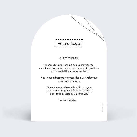 Carte de vœux entreprise Nouvelles Perspectives Verso