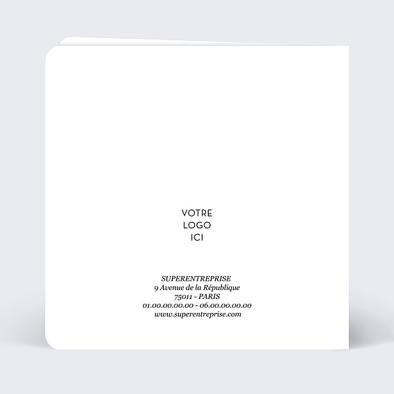 Carte de vœux entreprise Toile Verso