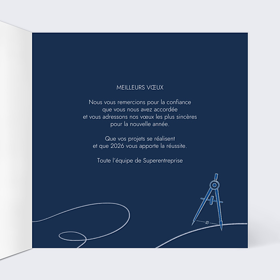 Carte de Voeux Entreprise Dessin technique