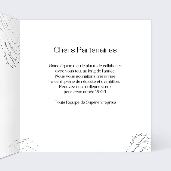 Carte de vœux entreprise Explosion organique foncée Intérieur Droit