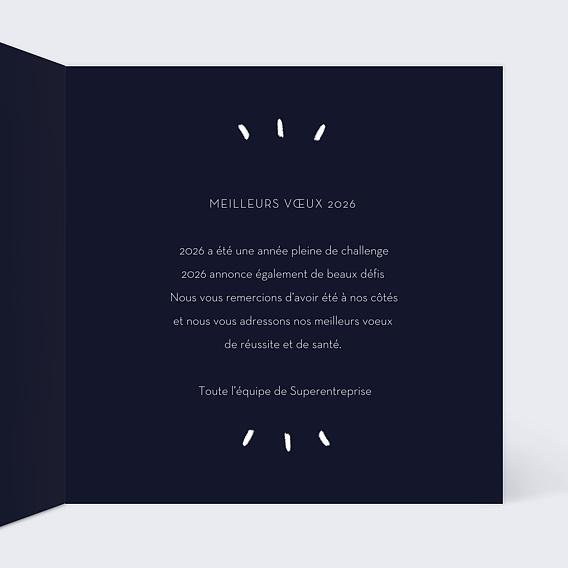 Carte de vœux entreprise Oeil Nouveau Intérieur Droit