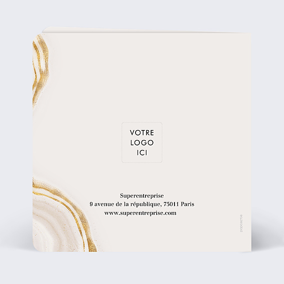 Carte de Voeux Entreprise Texture dorée