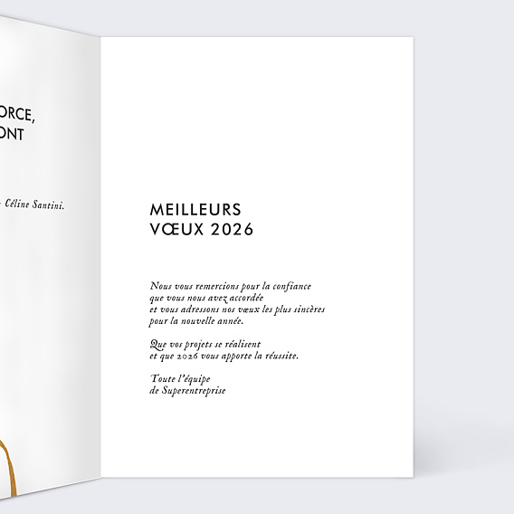 Carte de vœux entreprise Kintsugi Intérieur Droit