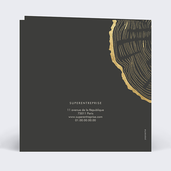 Carte de vœux entreprise Ecorce Verso