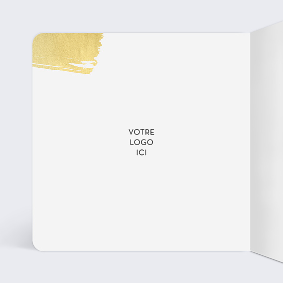 Carte de vœux entreprise Trait de Lumière Intérieur Gauche