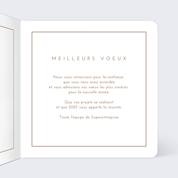 Carte de Voeux Entreprise Effervescence