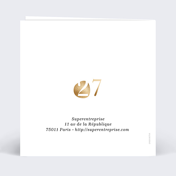 Carte de Voeux Entreprise Bicolore Design
