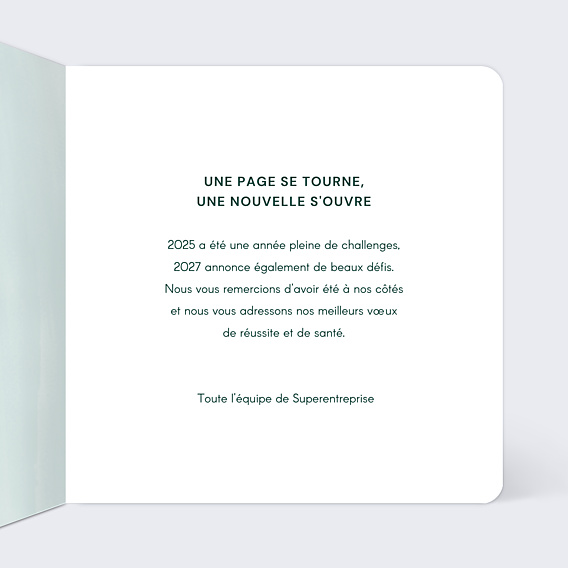 Carte de Voeux Entreprise Notre Planète