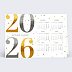 Carte de vœux entreprise Calendrier Voeux Recto