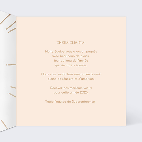 Carte de vœux entreprise Aube Intérieur Droit