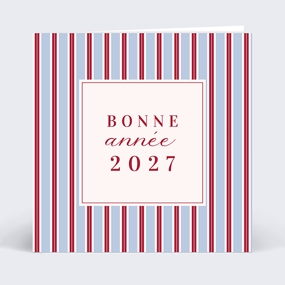 Carte de vœux entreprise Rayures chic