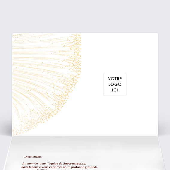 Carte de Voeux Entreprise Calendrier artifices