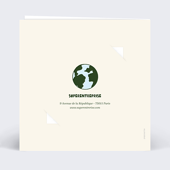 Carte de Voeux Entreprise Ecologie humaine avec graines