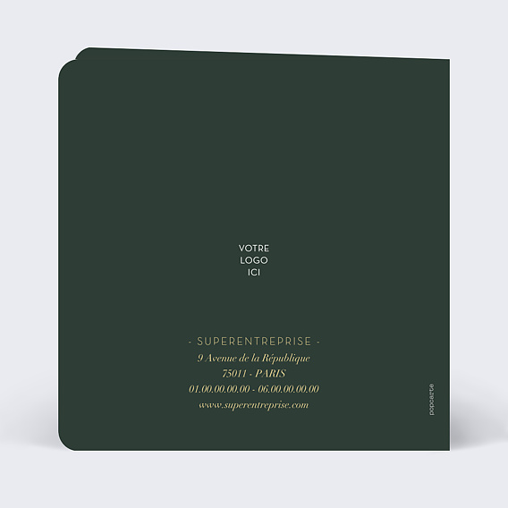 Carte de vœux entreprise Langue des Signes Verso