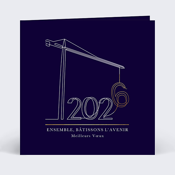 Carte de vœux entreprise Travaux modernes