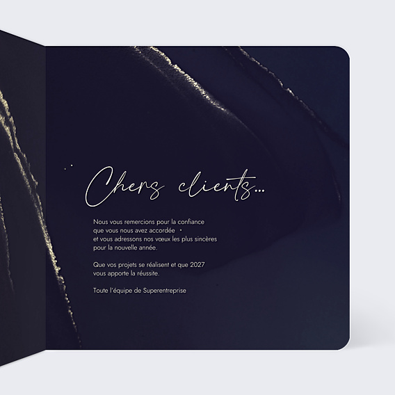 Carte de Voeux Entreprise Prestige