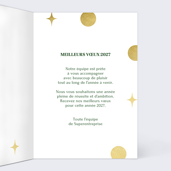 Carte de Voeux Entreprise Confettis célestes