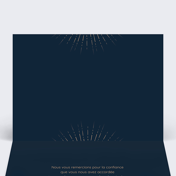 Carte de vœux entreprise Calendrier Feux Artifices Intérieur Gauche