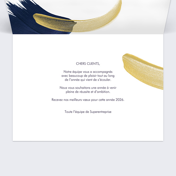 Carte de vœux entreprise Peinture éclatante Calendrier Intérieur Droit