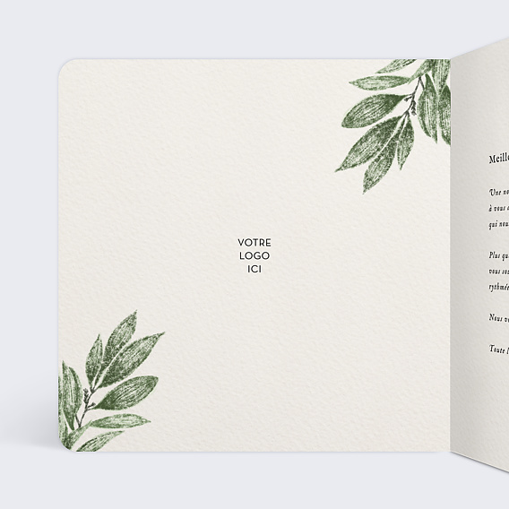 Carte de vœux entreprise Croissance Durable Intérieur Gauche