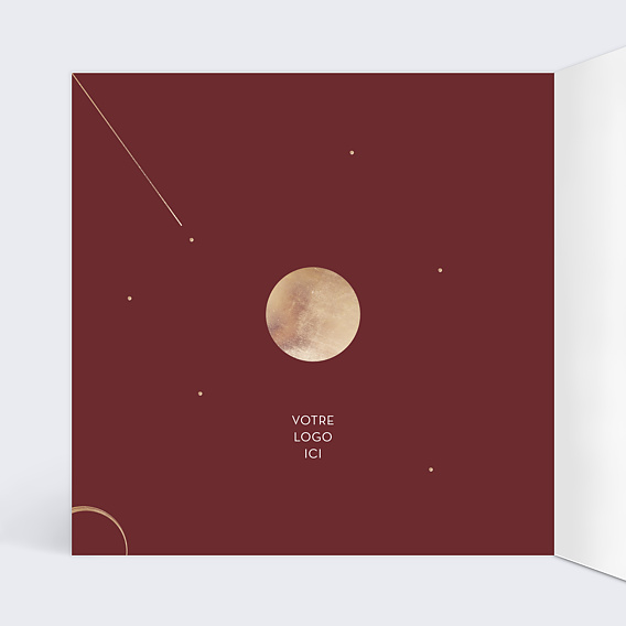 Carte de vœux entreprise Galaxie  Intérieur Gauche