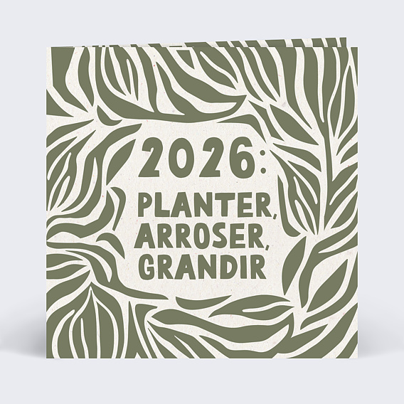 Carte de vœux entreprise Motifs nature Recto