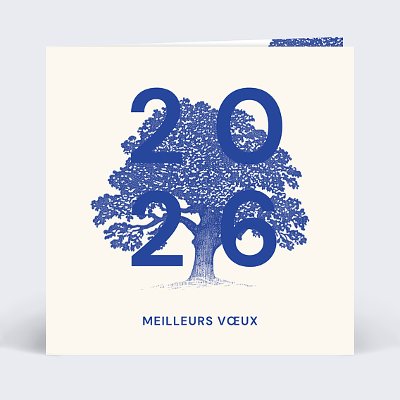 Carte de vœux entreprise Arbre de vie avec graines Recto