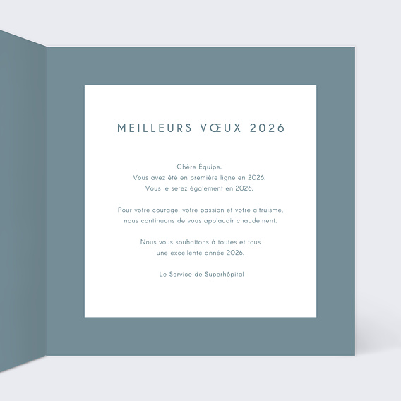 Carte de vœux entreprise Stéthoscope Intérieur Droit