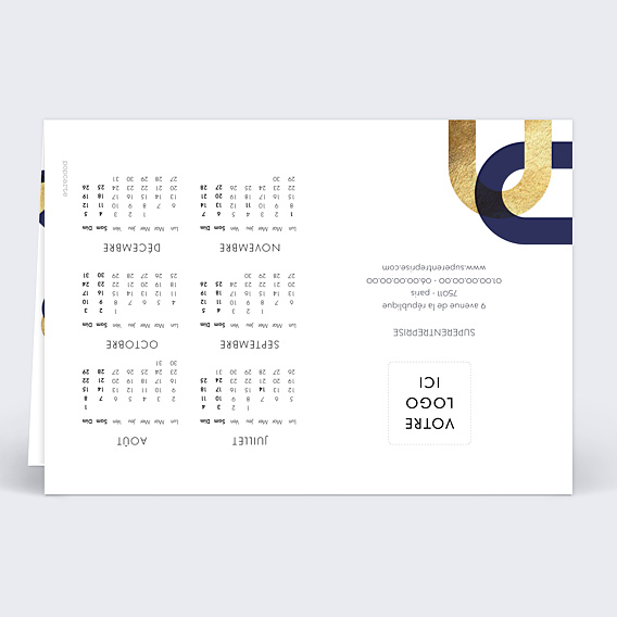 Carte de Voeux Entreprise Calendrier Maillons
