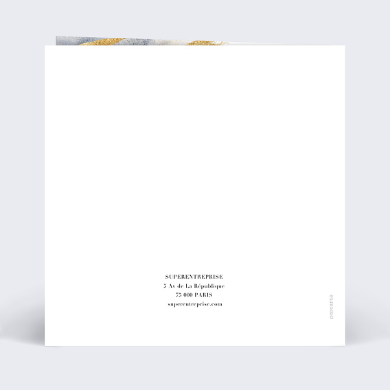 Carte de vœux entreprise Pinceau Texturé Verso