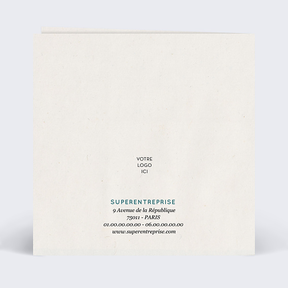 Carte de vœux entreprise Année à Part Verso