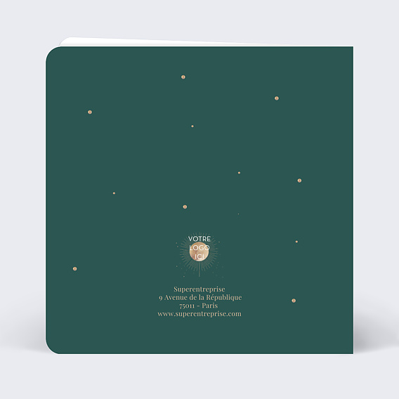 Carte de vœux entreprise Légèreté Florale Verso