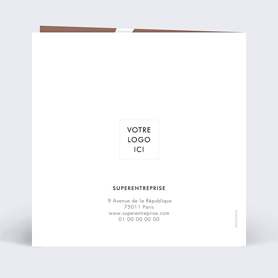 Carte de vœux entreprise Nacarat Verso