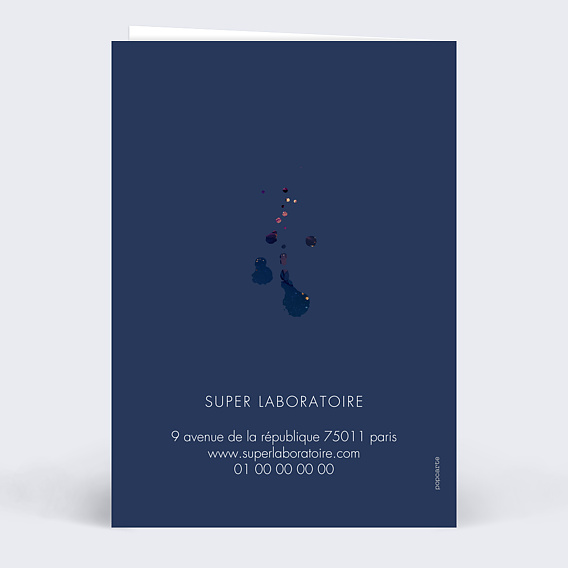 Carte de vœux entreprise Labo Pipette Verso