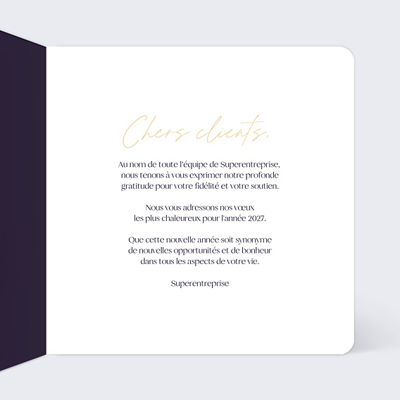Carte de Voeux Entreprise À Venir