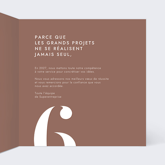 Carte de Voeux Entreprise Nacarat