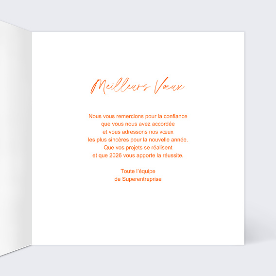 Carte de vœux entreprise Vœux Holistique Intérieur Droit