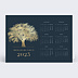 Carte de vœux entreprise Calendrier arbre Recto