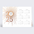 Carte de vœux entreprise Logo Calendrier Recto